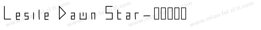 Lesile Dawn Star字体转换